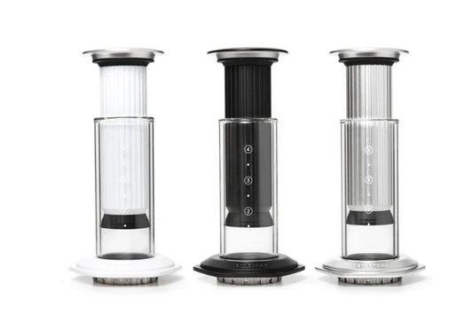 IntroducingAeroPress Premiumin Black and White