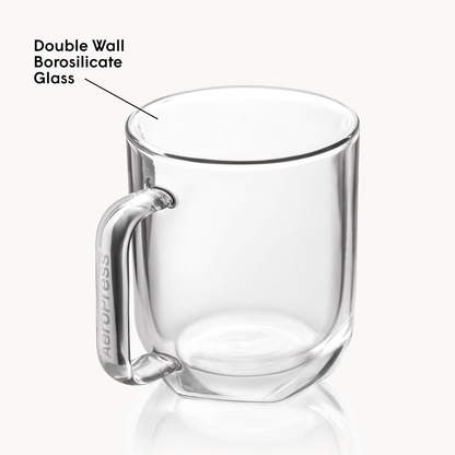 AeroPress Double Wall Glass Coffee Mug - 2 Pack
